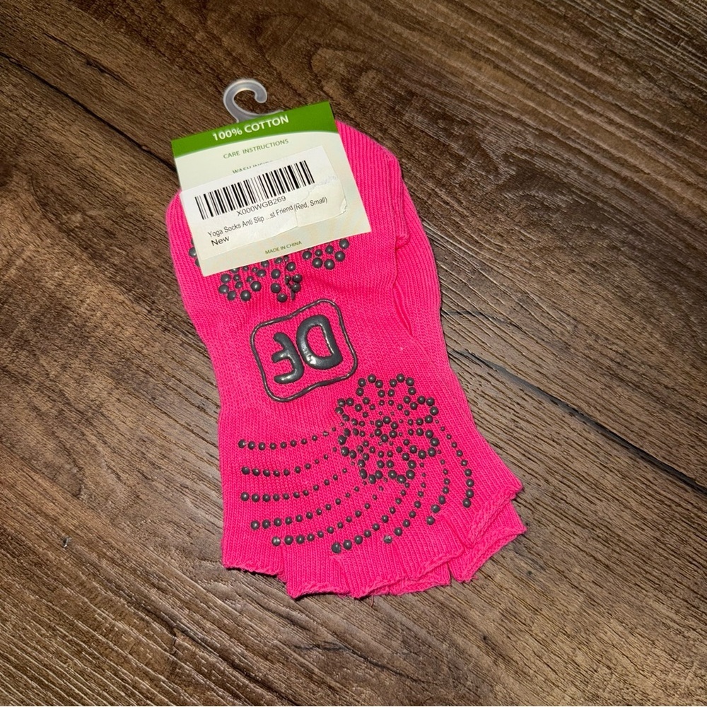 NWT Women’s 100% Cotton Anti-Slip Half Toe Socks - Picture 3 of 3